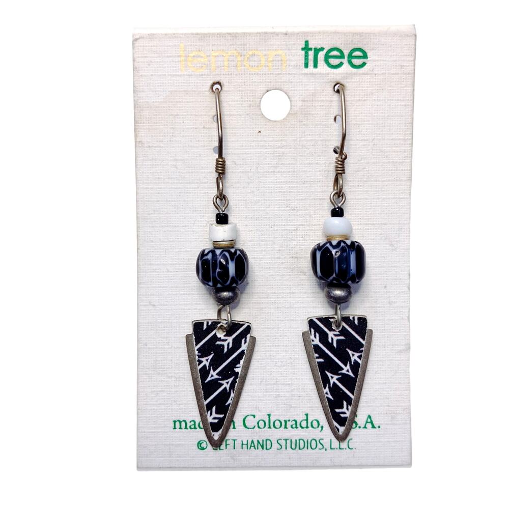 Lemon Tree Southwest Arrow Bead Lightweight Vintage Dangle Earrings